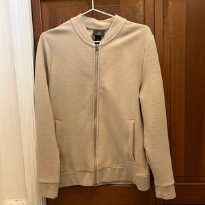 H&M Cardigan with Zip, Light Beige, Size Small, Regular Fit, Brand New Condition
